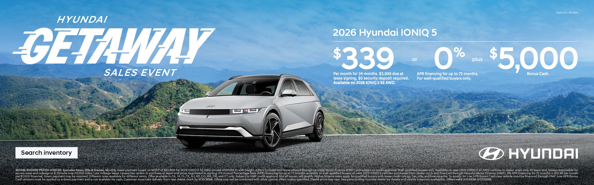 Mountain Hyundai 2026 Getaway Sales Event Offer