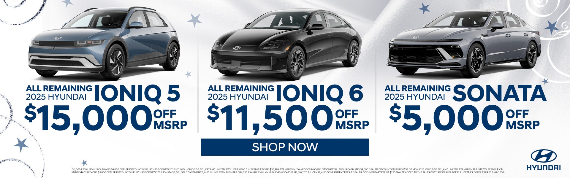 New 2025 Hyundai Ioniq 5, Ioniq 6, Sonata