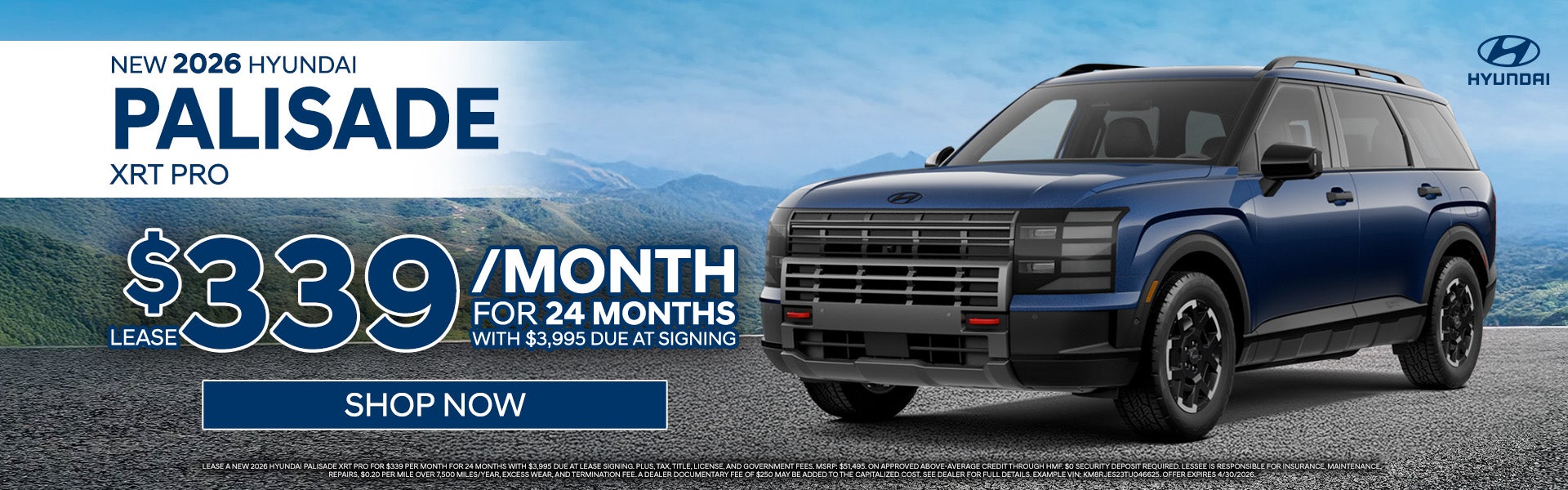 NEW 2026 HYUNDAI PALISADE HYUNDAI XRT PRO