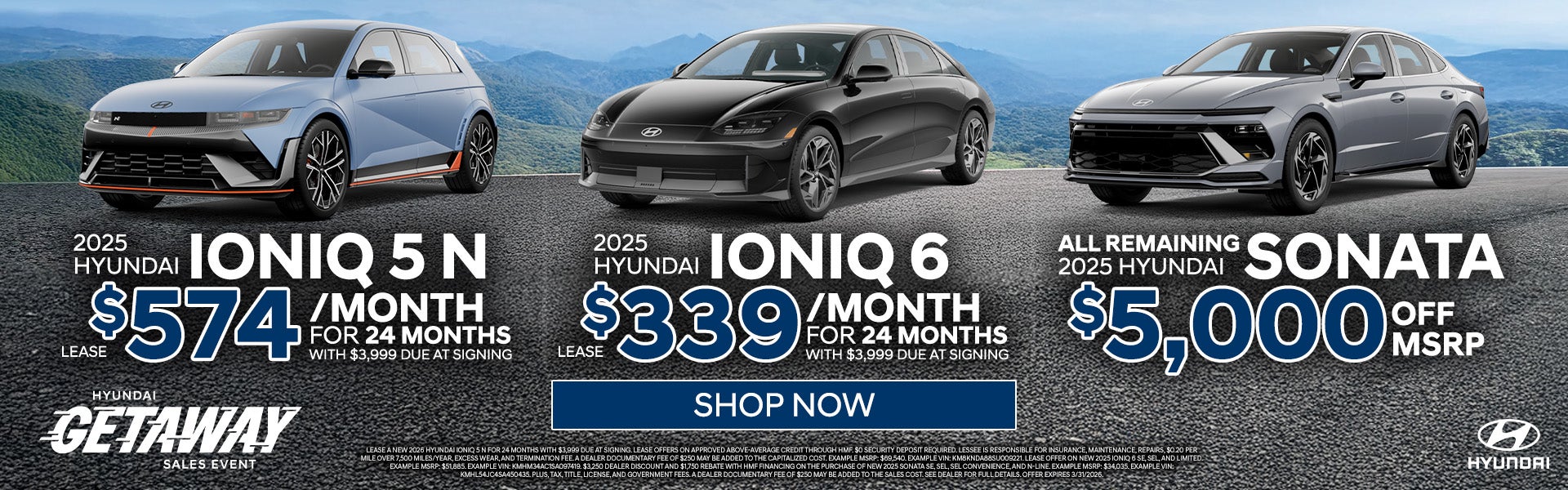 Hyundai Getaway Sales Event