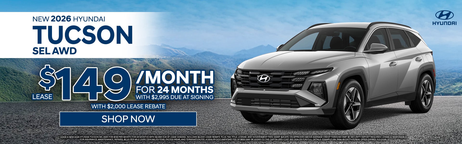 2026 Hyundai Tuscon SEL AWD